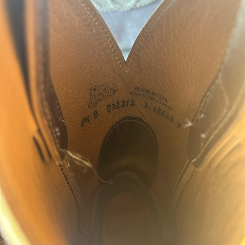 Justin Square Toed Boots - Picture 3 of 4